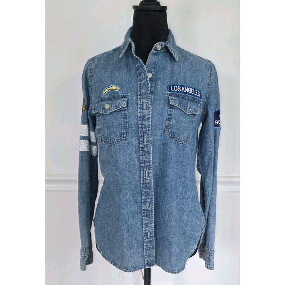 Wear by Erin Andrew's Women's Denim Shirt, Embroidered Size XS